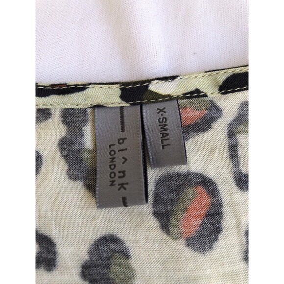 ANTHROPOLOGIE $98 Blank London Sibley Leopard Floral Ruffle Top Size XSmall - Picture 9 of 10